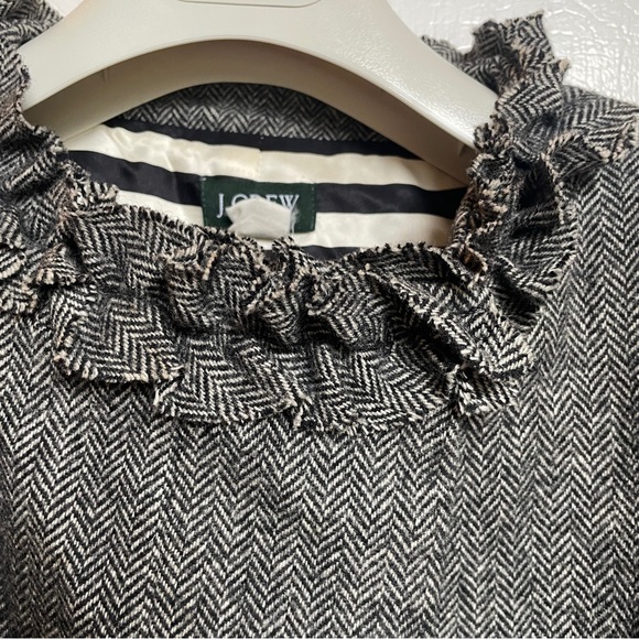 J. Crew Wool Tweed Ruffle Neck Blazer - Picture 4 of 10